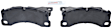 2011 Porsche Cayenne - Front Semi-metallic Brake Pad Set, 4.8L 8Cyl, Naturally Aspirated, Blue Series
