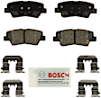 2017 Hyundai Accent - Rear Ceramic Brake Pad Set, With Rear Disc Brake, Blue Series
