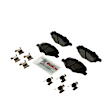 2016 Ford Explorer - Rear Semi-metallic Brake Pad Set, 3.5L 6Cyl, With Vented Rotors, Blue Series
