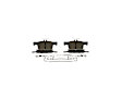 2016 Honda Civic - Rear Ceramic Brake Pad Set, With Rear Disc Brake, Blue Series