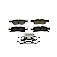 2020 Dodge Durango - Front Ceramic Brake Pad Set, Standard Brakes; With Solid Rear Rotors, Blue Series