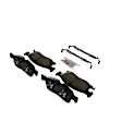 2020 Dodge Durango - Front Ceramic Brake Pad Set, Standard Brakes; With Solid Rear Rotors, Blue Series