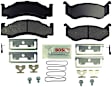 1988 Dodge W250 - Front Semi-metallic Brake Pad Set, 3500 lb Front Axle, Blue Series