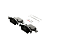 BE558H Front Blue Series Semi-metallic Brake Pad Set