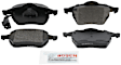 BE687A Front Blue Series Semi-metallic Brake Pad Set
