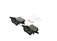 BE687H Front Blue Series Semi-metallic Brake Pad Set