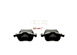 BE687H Front Blue Series Semi-metallic Brake Pad Set
