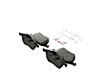BE687H Front Blue Series Semi-metallic Brake Pad Set