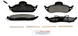 1999 Mercedes Benz ML430 - Front Semi-metallic Brake Pad Set, 4.3L 8Cyl, Blue Series