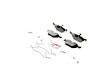 BE763H Rear Blue Series Semi-metallic Brake Pad Set