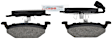 2002 Volkswagen Golf - Front Semi-Metallic Brake Pad Set, With Electric Sensor, Blue Series