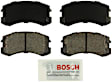 2007 Mitsubishi Lancer - Front Ceramic Brake Pad Set, With Rear Drum Brake, Blue Series