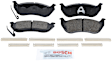 BE964H Rear Blue Series Ceramic Brake Pad Set
