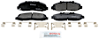 BP679 Front Quietcast Premium Series Semi-metallic Brake Pad Set