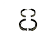1970 Mercury Montego - Front Brake Shoe Set, 4.1L 6Cyl, Blue Series