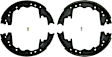 1986 Dodge W150 - Rear Brake Shoe Set, 5.2L 8Cyl, With 12.00 (in) x 2.50 (in) Brake Drum, Blue Series