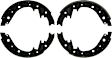 1971 Chevrolet K20 Suburban - Rear Brake Shoe Set, 5.0L 8Cyl, Blue Series