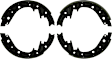 1971 Chevrolet K20 Suburban - Rear Brake Shoe Set, 5.0L 8Cyl, Blue Series