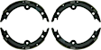 BS907 Parking Brake Shoe - Direct Fit, 2-Wheel Set