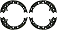 BS928 Parking Brake Shoe - Direct Fit, 2-Wheel Set