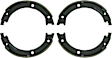 BS933 Parking Brake Shoe - Direct Fit, 2-Wheel Set