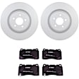 C1001201516 2-Wheel Set Front Brake Disc and Pad Kit, 355 mm QuietCast Series, Includes (1) Brake Pad Set and (2) Brake Disc