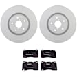 C1001481478 2-Wheel Set Brake Disc and Pad Kit, 326 mm QuietCast Series, Includes (1) Brake Pad Set and (2) Brake Disc