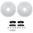 C1004481209 2-Wheel Set Brake Disc and Pad Kit, 266 mm QuietCast Series, Includes (1) Brake Pad Set and (2) Brake Disc