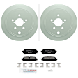 C1004481477 2-Wheel Set Rear Brake Disc and Pad Kit, 285.8 mm QuietCast Series, Includes (1) Brake Pad Set and (2) Brake Disc