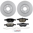 C1044200377 2-Wheel Set Front Brake Disc and Pad Kit, 278 mm QuietCast Series, Includes (1) Brake Pad Set and (2) Brake Disc