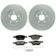 C1044521562 2-Wheel Set Front Brake Disc and Pad Kit, 300 mm QuietCast Series, Includes (1) Brake Pad Set and (2) Brake Disc