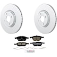 C1044531471 2-Wheel Set Front Brake Disc and Pad Kit, 300 mm QuietCast Series, Includes (1) Brake Pad Set and (2) Brake Disc
