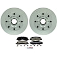 C1069201515 2-Wheel Set Front Brake Disc and Pad Kit, 347 mm RWD QuietCast Series, Includes (1) Brake Pad Set and (2) Brake Disc