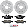 C1095340900 2-Wheel Set Rear Brake Disc and Pad Kit, 279.9 mm QuietCast Series, Includes (1) Brake Pad Set and (2) Brake Disc