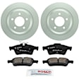 C1095340911 2-Wheel Set Rear Brake Disc and Pad Kit, 301.8 mm QuietCast Series, Includes (1) Brake Pad Set and (2) Brake Disc