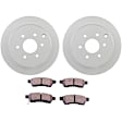 C1100401058 2-Wheel Set Rear Brake Disc and Pad Kit, 285.8 mm QuietCast Series, Includes (1) Brake Pad Set and (2) Brake Disc
