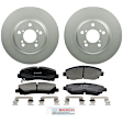 C1102261425 2-Wheel Set Front Brake Disc and Pad Kit, 319.8 mm QuietCast Series, Includes (1) Brake Pad Set and (2) Brake Disc
