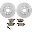 C1107531411 2-Wheel Set Front Brake Disc and Pad Kit, 288 mm FWD QuietCast Series, Includes (1) Brake Pad Set and (2) Brake Disc