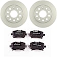 C1108141492 2-Wheel Set Rear Brake Disc and Pad Kit, 252.8 mm FWD QuietCast Series, Includes (1) Brake Pad Set and (2) Brake Disc
