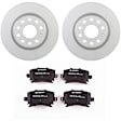 C1108531406 2-Wheel Set Rear Brake Disc and Pad Kit, 286 mm QuietCast Series, Includes (1) Brake Pad Set and (2) Brake Disc