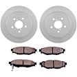 C1114481194 2-Wheel Set Brake Disc and Pad Kit, 273.8 mm QuietCast Series, Includes (1) Brake Pad Set and (2) Brake Disc