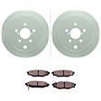 C1114481477 2-Wheel Set Rear Brake Disc and Pad Kit, 285.8 mm QuietCast Series, Includes (1) Brake Pad Set and (2) Brake Disc