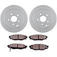 C1114481655 2-Wheel Set Rear Brake Disc and Pad Kit, 273.8 mm QuietCast Series, Includes (1) Brake Pad Set and (2) Brake Disc