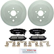 C1124481481 2-Wheel Set Rear Brake Disc and Pad Kit, 289.7 mm QuietCast Series, Includes (1) Brake Pad Set and (2) Brake Disc
