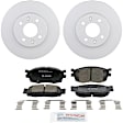 C1156281484 2-Wheel Set Front Brake Disc and Pad Kit, 256 mm QuietCast Series, Includes (1) Brake Pad Set and (2) Brake Disc