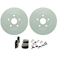 2014 Toyota Prius Plug-In - 2-Wheel Set Front Brake Disc and Pad Kit, 255 mm, 1.8L 4Cyl, QuietCast Series Includes (2) Disc and (1) Pad Set
