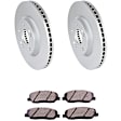 C1202280821 2-Wheel Set Front Brake Disc and Pad Kit, 298 mm QuietCast Series, Includes (1) Brake Pad Set and (2) Brake Disc