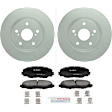 C1211501502 2-Wheel Set Brake Disc and Pad Kit, 296 mm QuietCast Series, Includes (1) Brake Pad Set and (2) Brake Disc