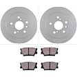 C1212501277 2-Wheel Set Rear Brake Disc and Pad Kit, 281 mm FWD QuietCast Series, Includes (1) Brake Pad Set and (2) Brake Disc