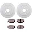 C1212501316 2-Wheel Set Rear Brake Disc and Pad Kit, 281 mm QuietCast Series, Includes (1) Brake Pad Set and (2) Brake Disc
